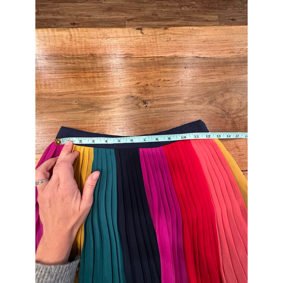 J.Crew Rainbow Pleated Midi Skirt - Picture 8 of 11